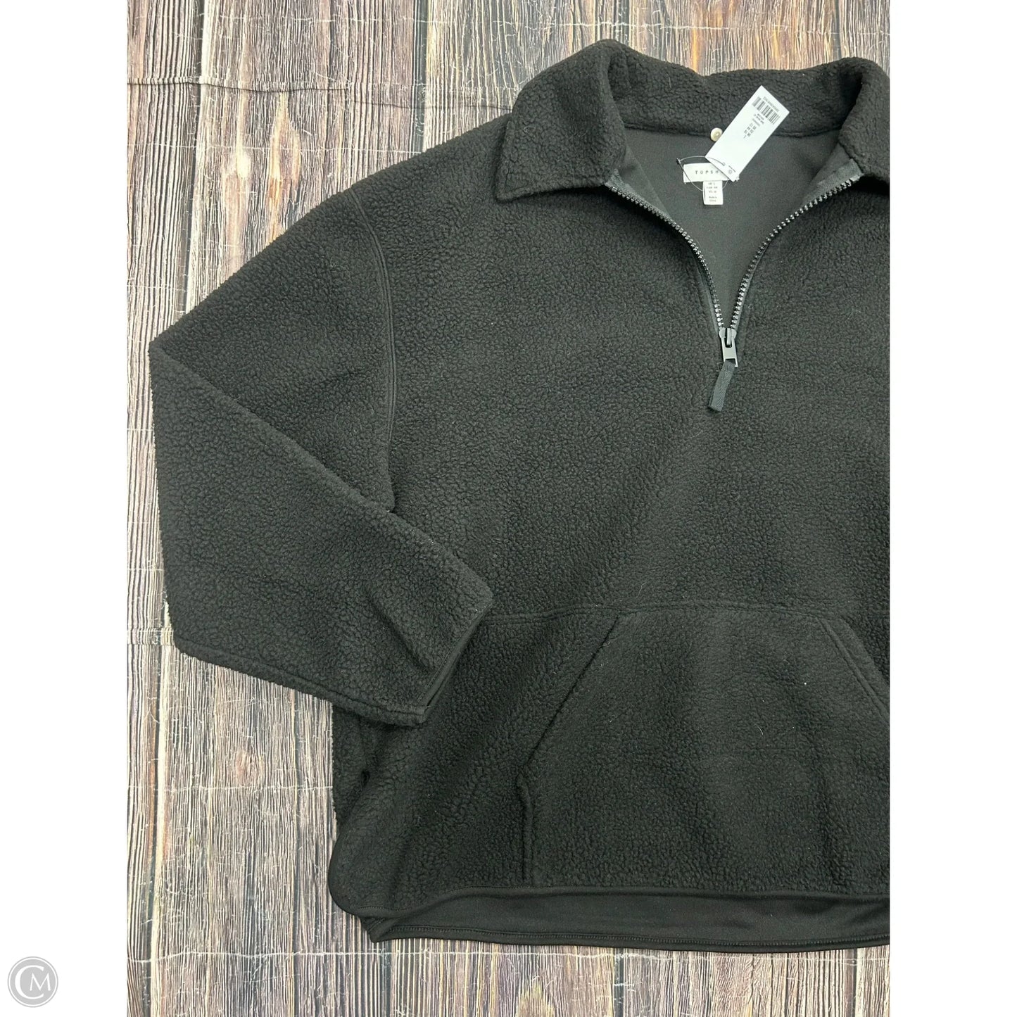 Sweatshirt Collar By Topshop In Black, Size: L