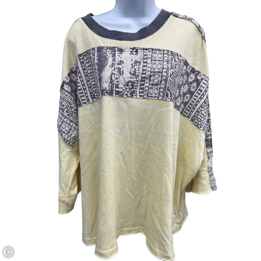 Top Short Sleeve By We The Free In Yellow, Size: L