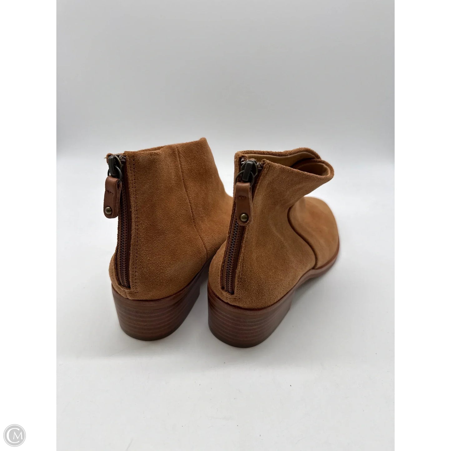 Boots Ankle Heels By Soludos In Brown, Size: 8
