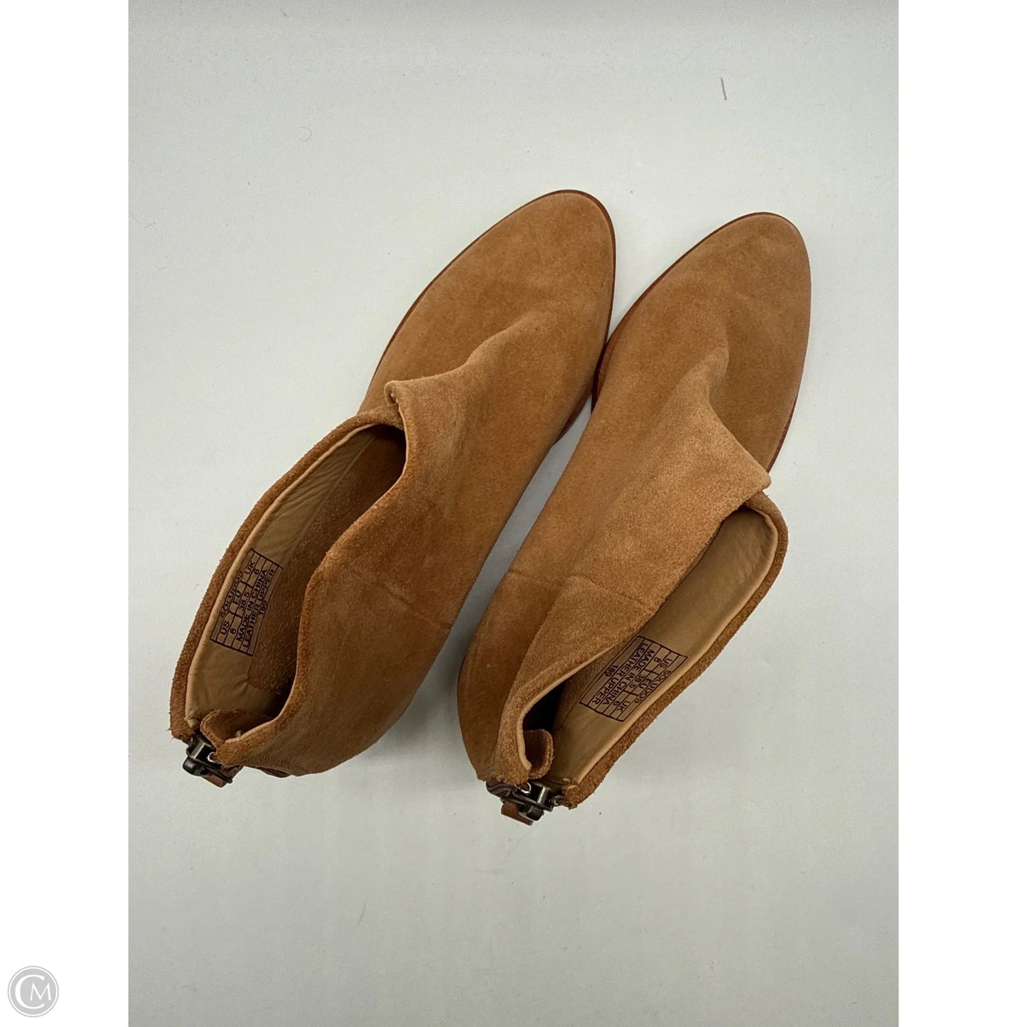 Boots Ankle Heels By Soludos In Brown, Size: 8