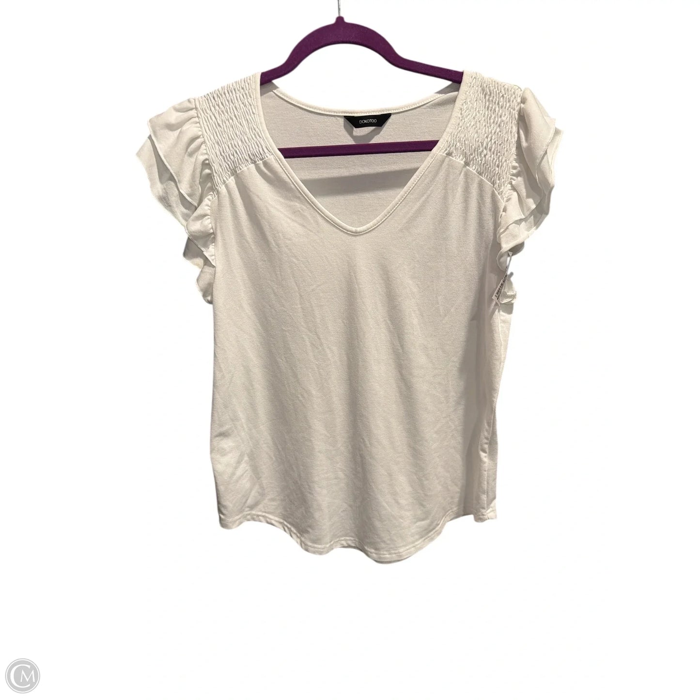 Top Short Sleeve By Dokotoo In White, Size: S