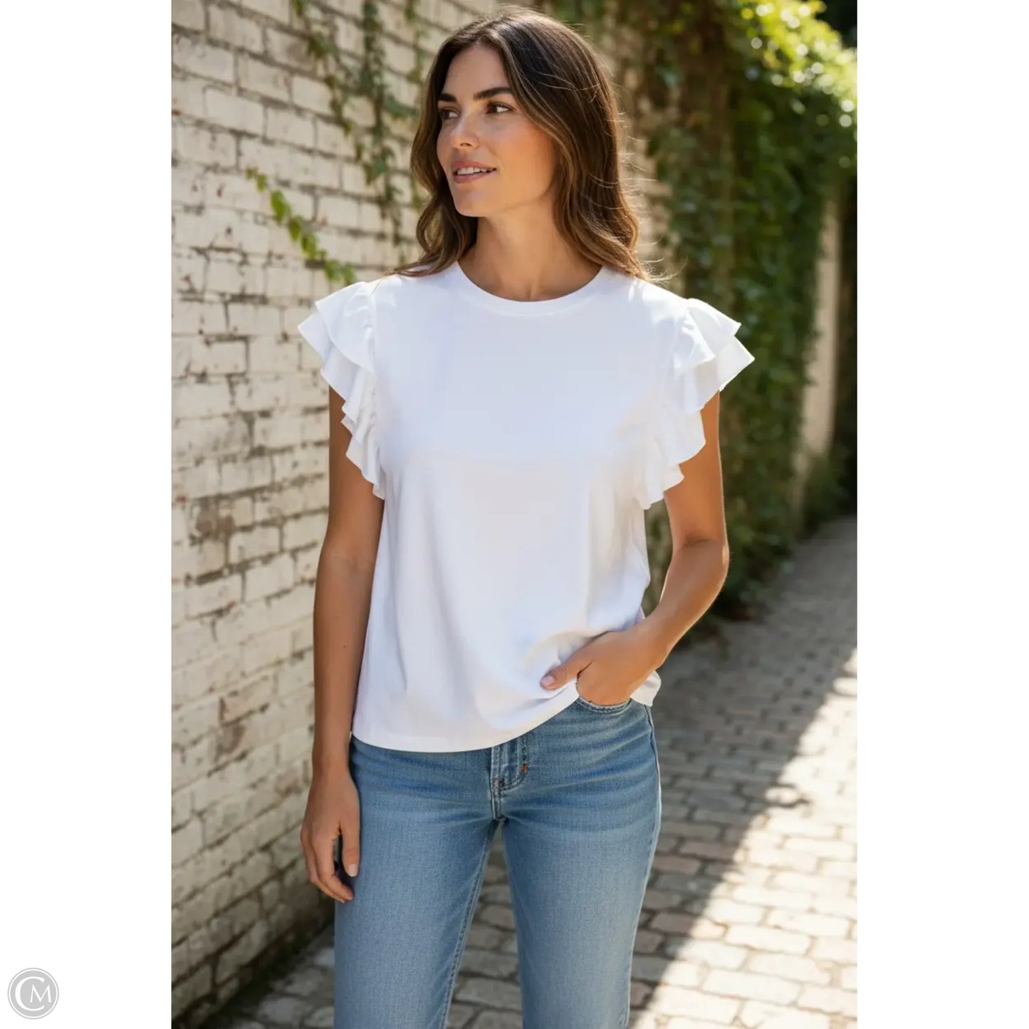 Top Short Sleeve By Dokotoo In White, Size: S