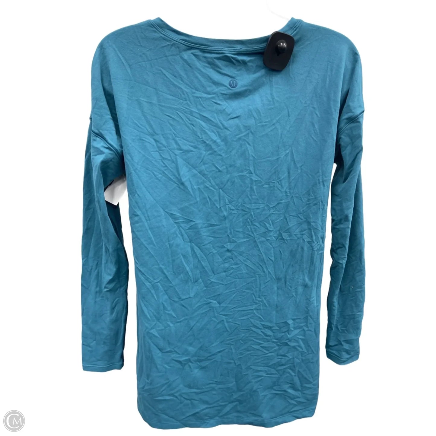 Athletic Top Long Sleeve Crewneck By Lululemon In Teal, Size: 2