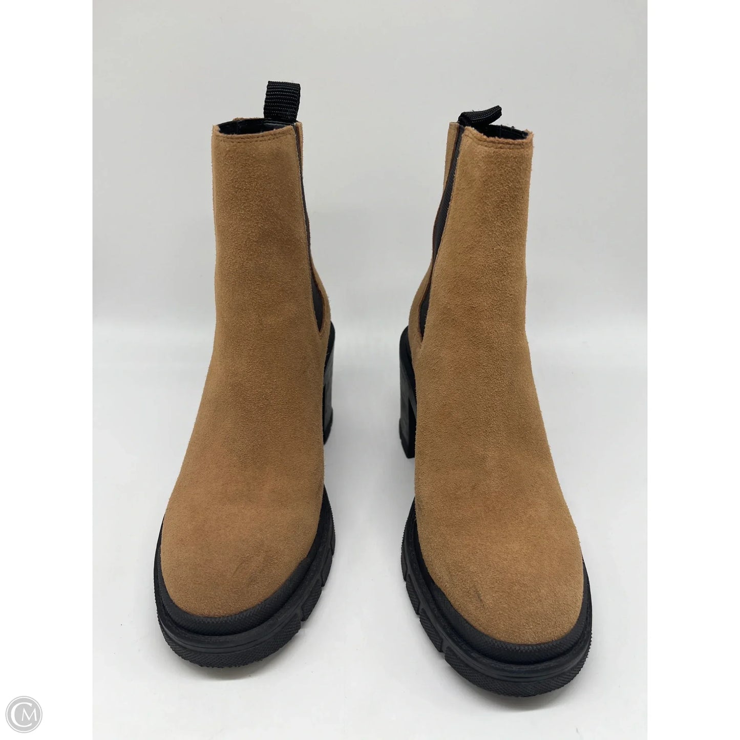 Boots Ankle Heels By Marc Fisher In Brown, Size: 7