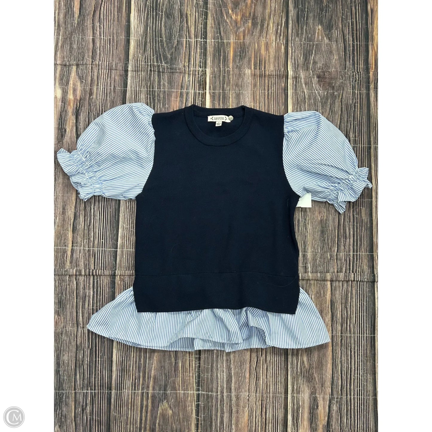 Top Short Sleeve By Nanette By Nanette Lepore In Blue, Size: S