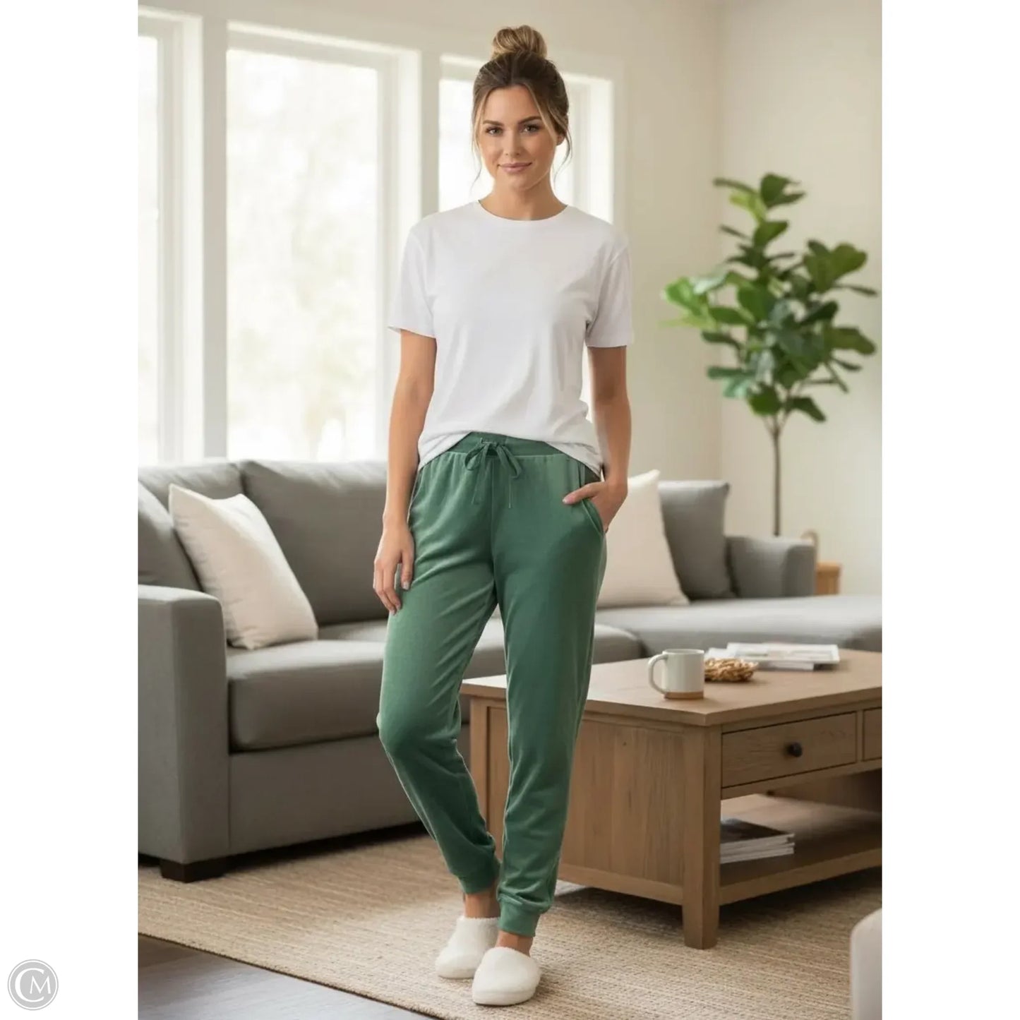 Pants Lounge By Auden In Green, Size: Xl