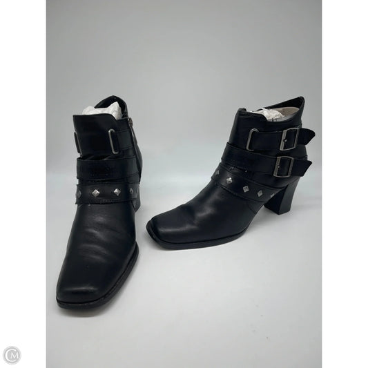 Boots Ankle Heels By Harley Davidson In Black, Size: 9.5