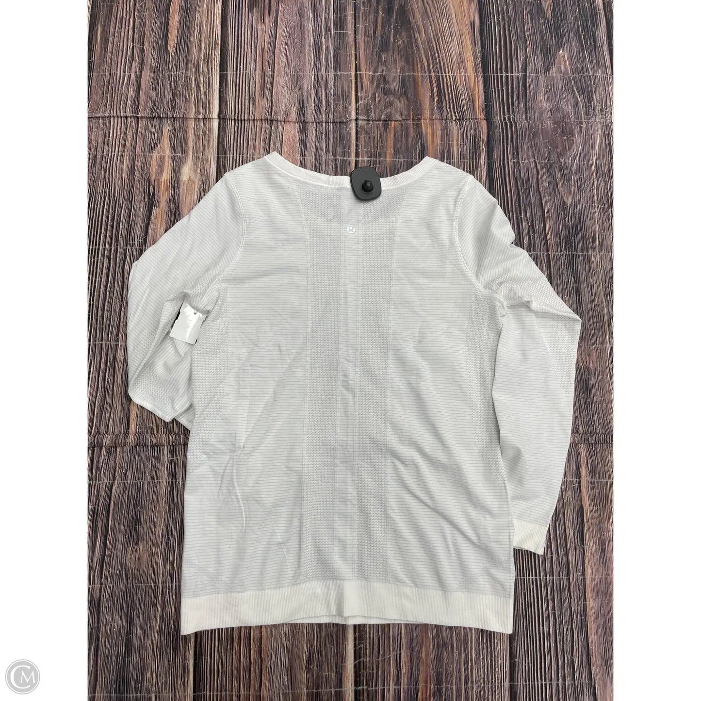 Athletic Top Long Sleeve Crewneck By Lululemon In White, Size: 8