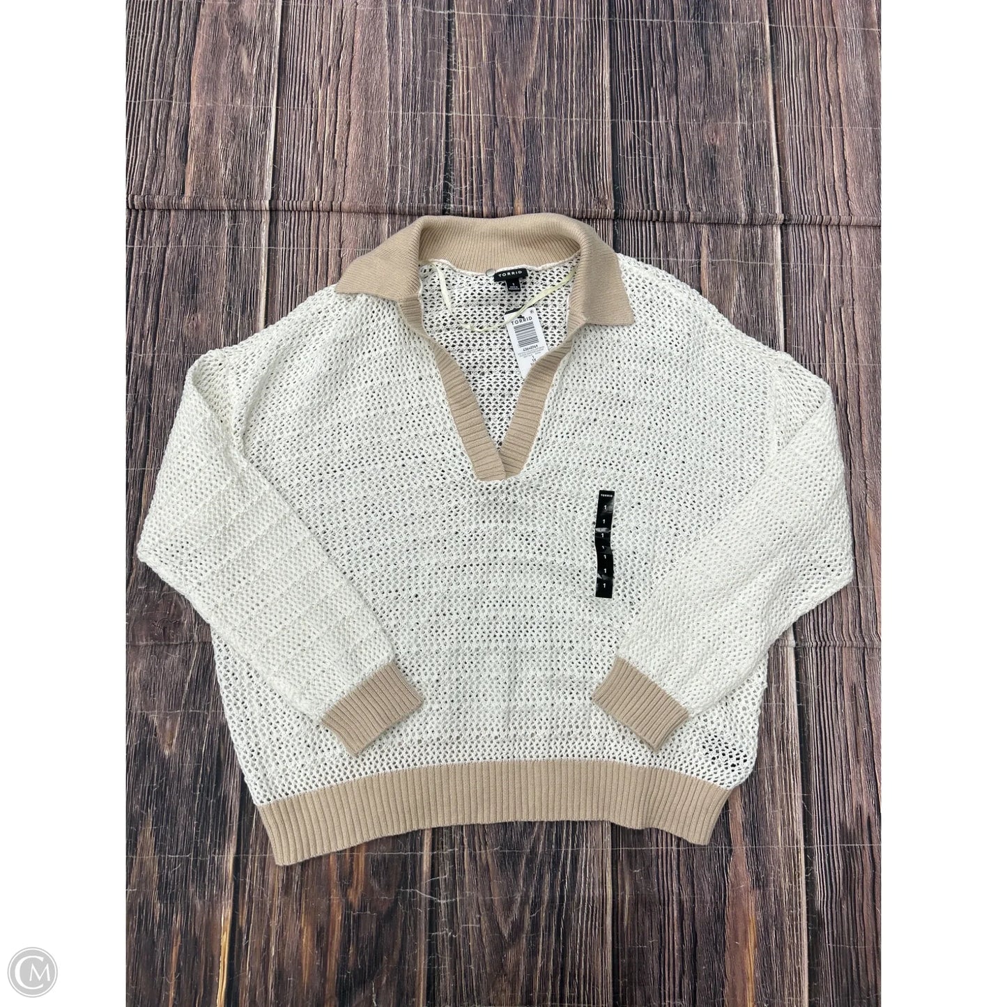 Sweater By Torrid In Cream, Size: 1x