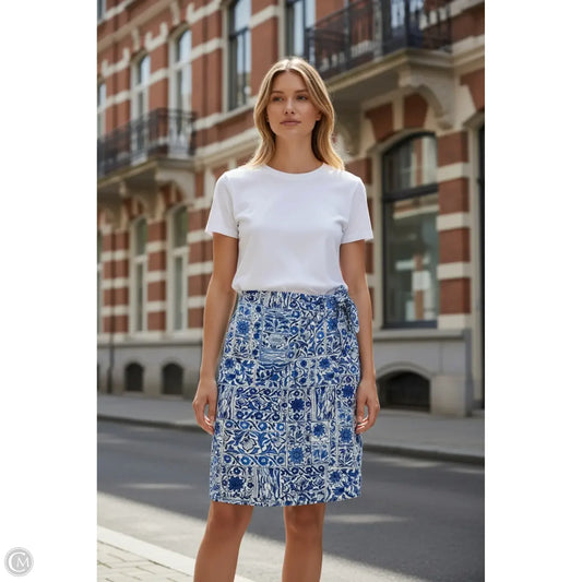 Skirt Midi By Ann Taylor In Blue, Size: 4p