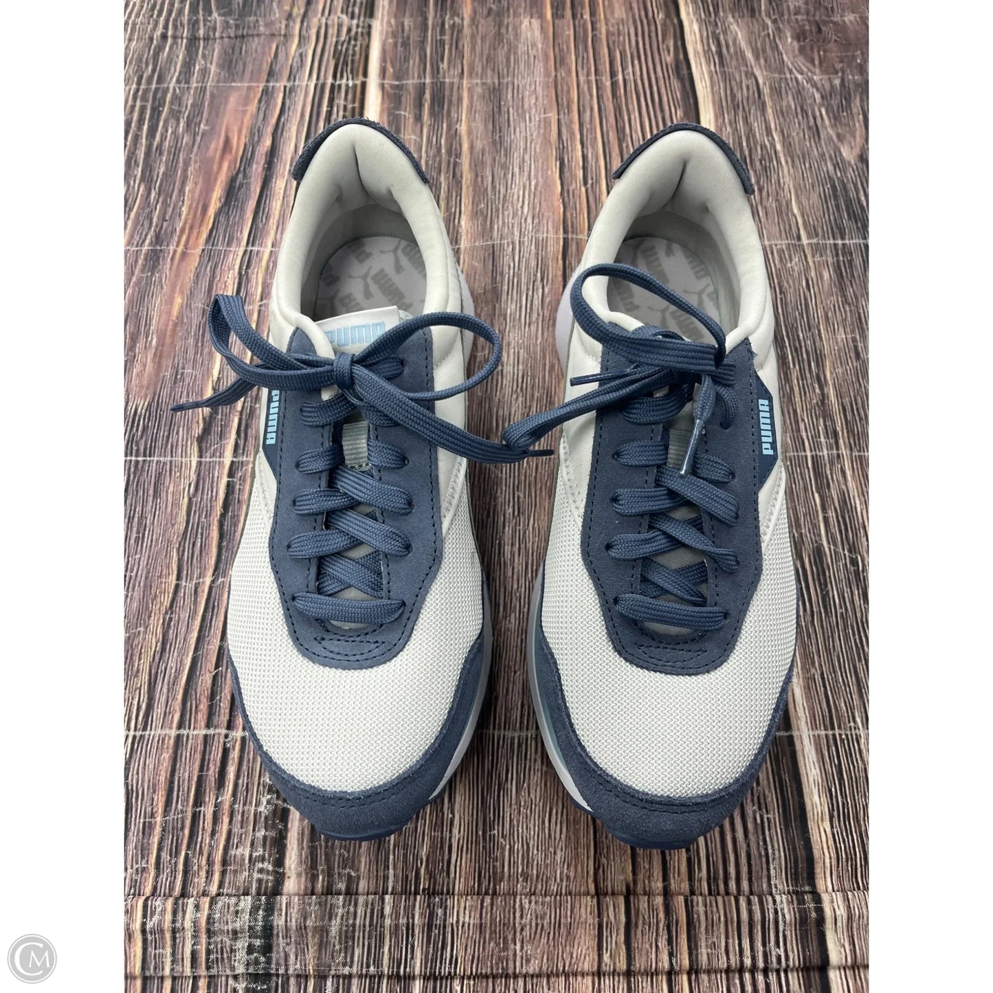 Shoes Sneakers By Puma In Blue & White, Size: 8.5