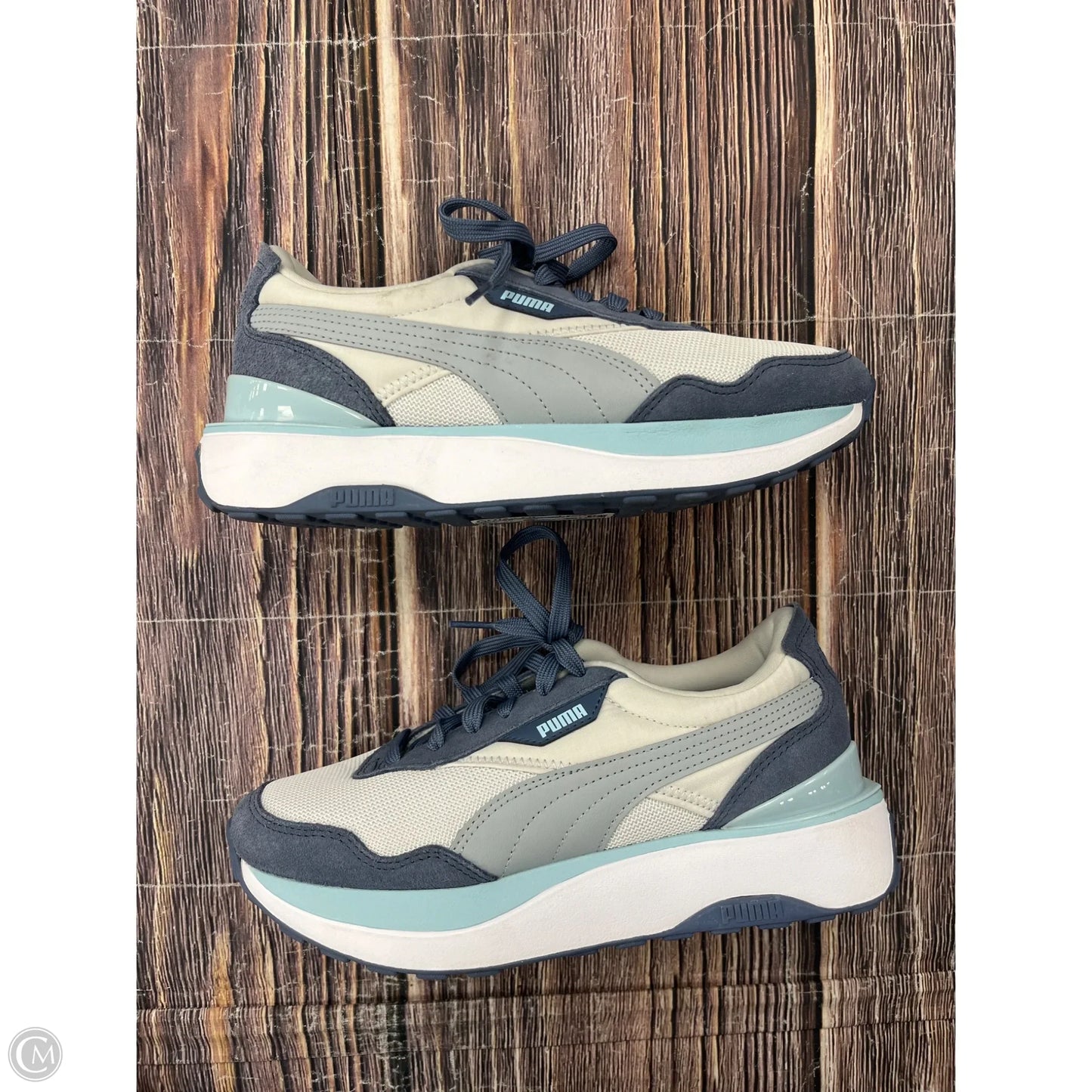 Shoes Sneakers By Puma In Blue & White, Size: 8.5