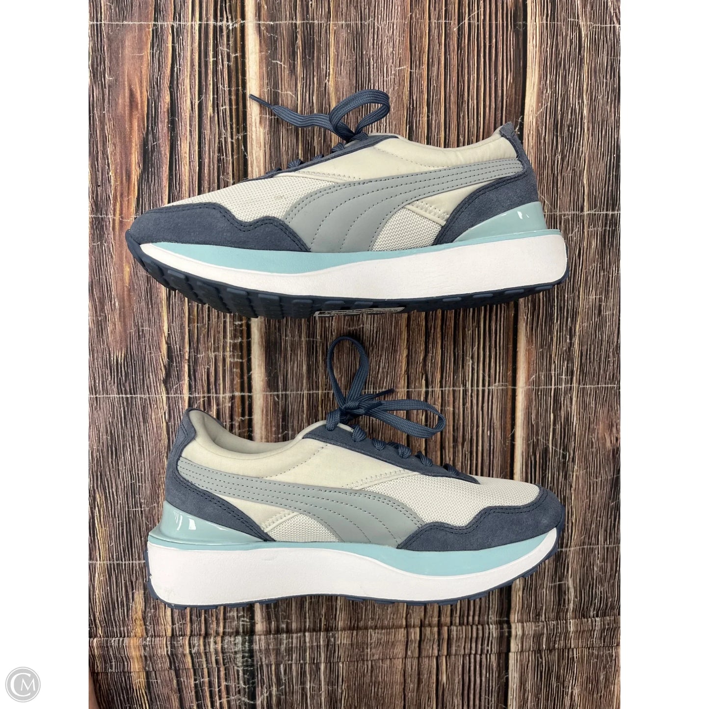 Shoes Sneakers By Puma In Blue & White, Size: 8.5