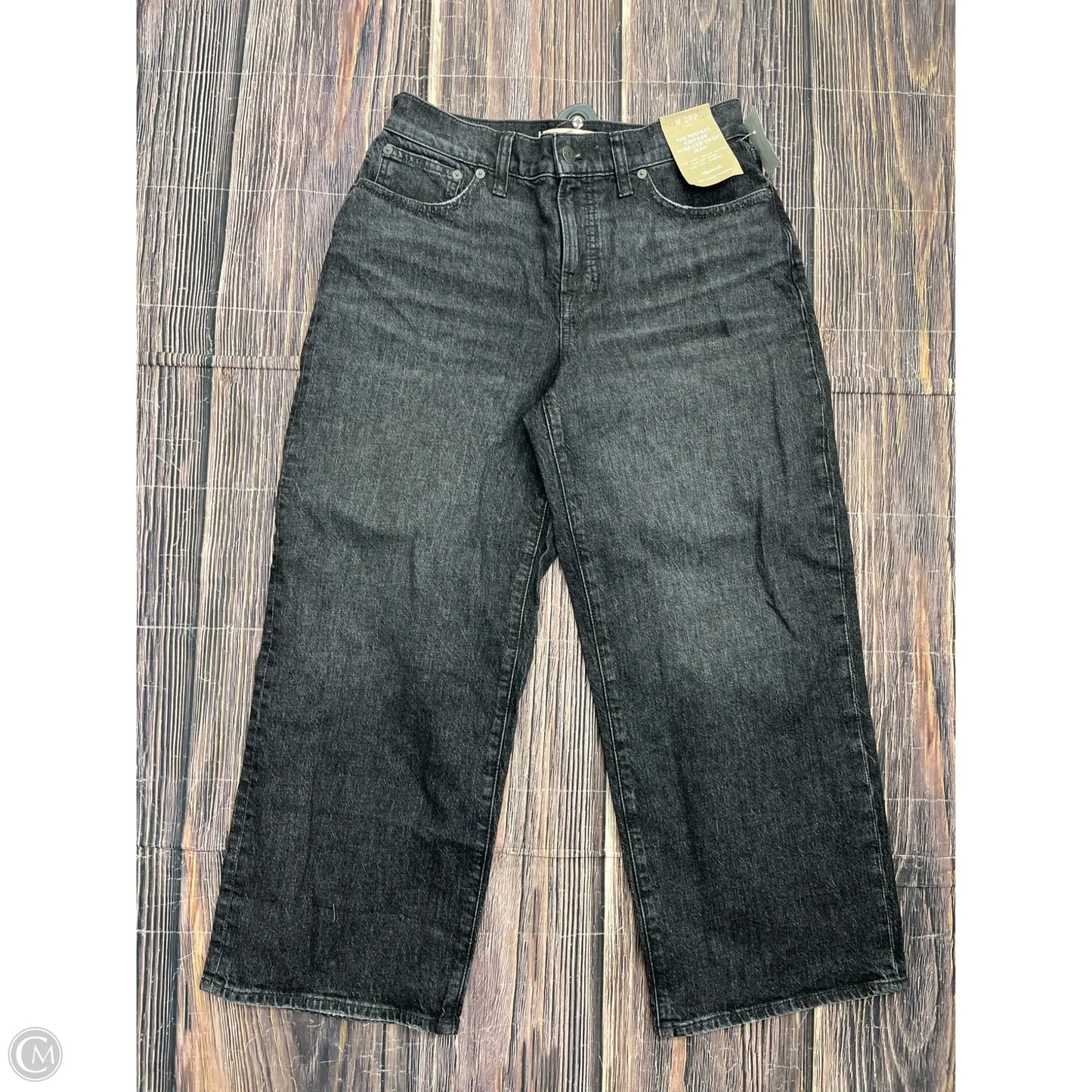 Jeans Wide Leg By Madewell In Black Denim, Size: 6p