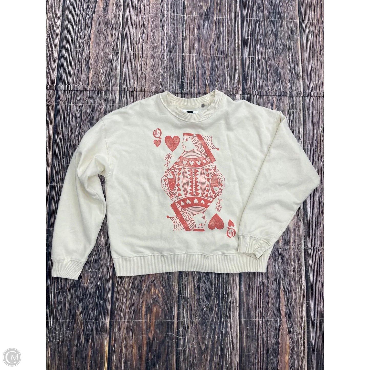 Sweatshirt Crewneck By American Eagle In Cream, Size: S