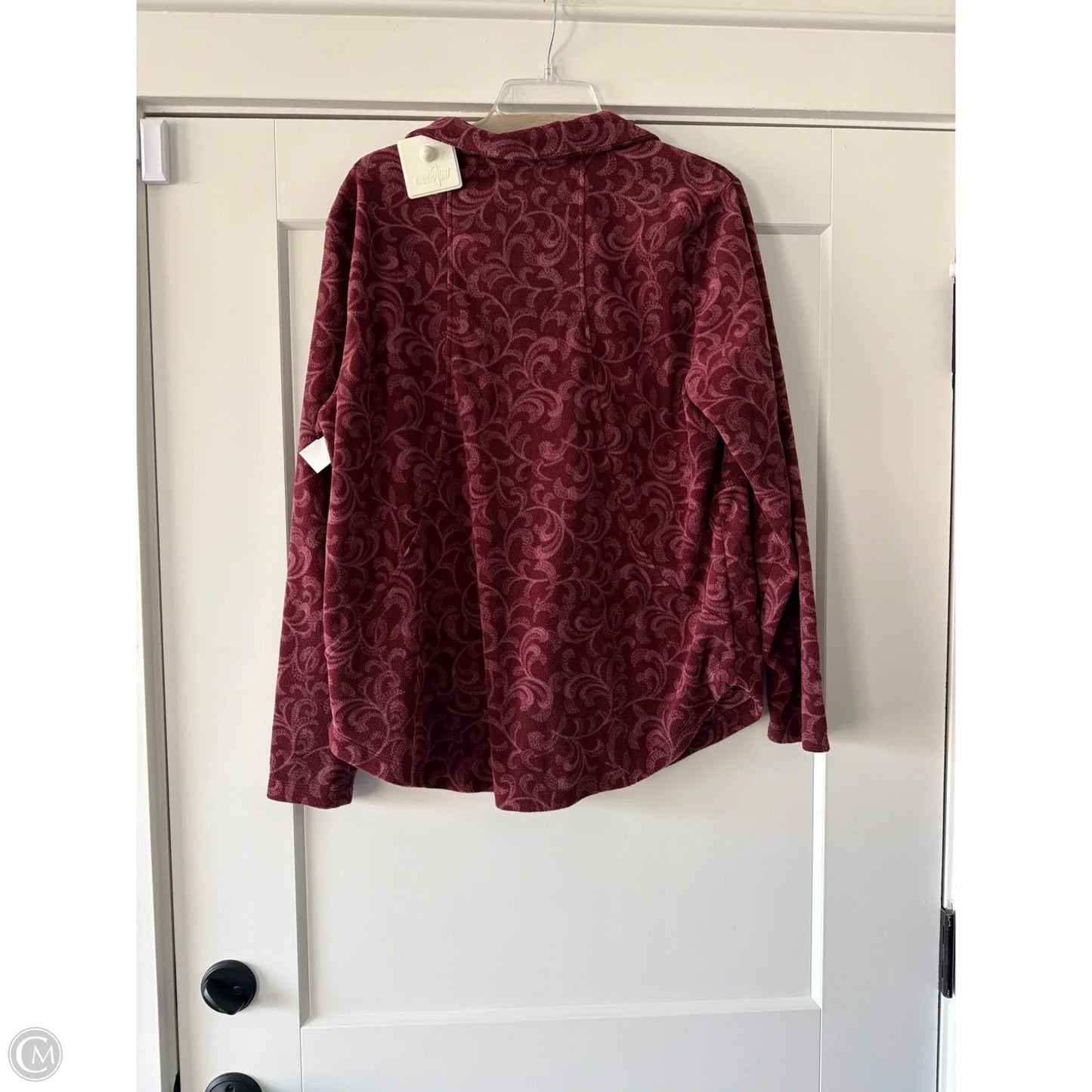 Top Long Sleeve By Cj Banks In Red, Size: 1x