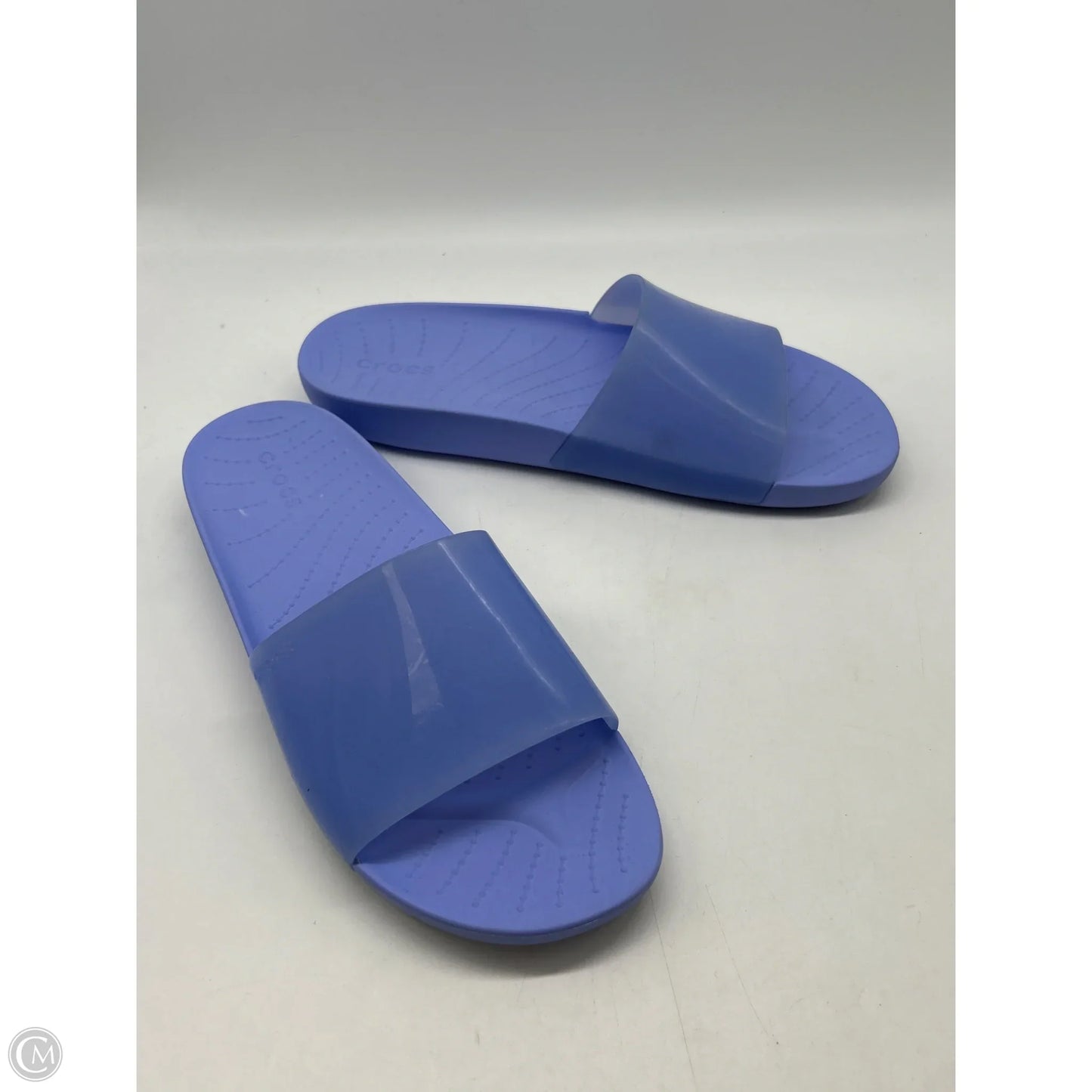 Sandals Flats By Crocs In Purple, Size: 9