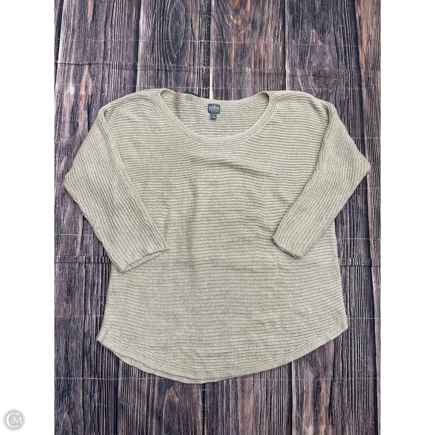 Sweater By Soho Apparel In Gold, Size: 1x