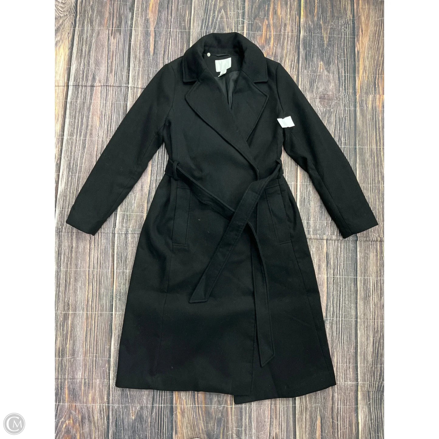 Coat Peacoat By H&m In Black, Size: S