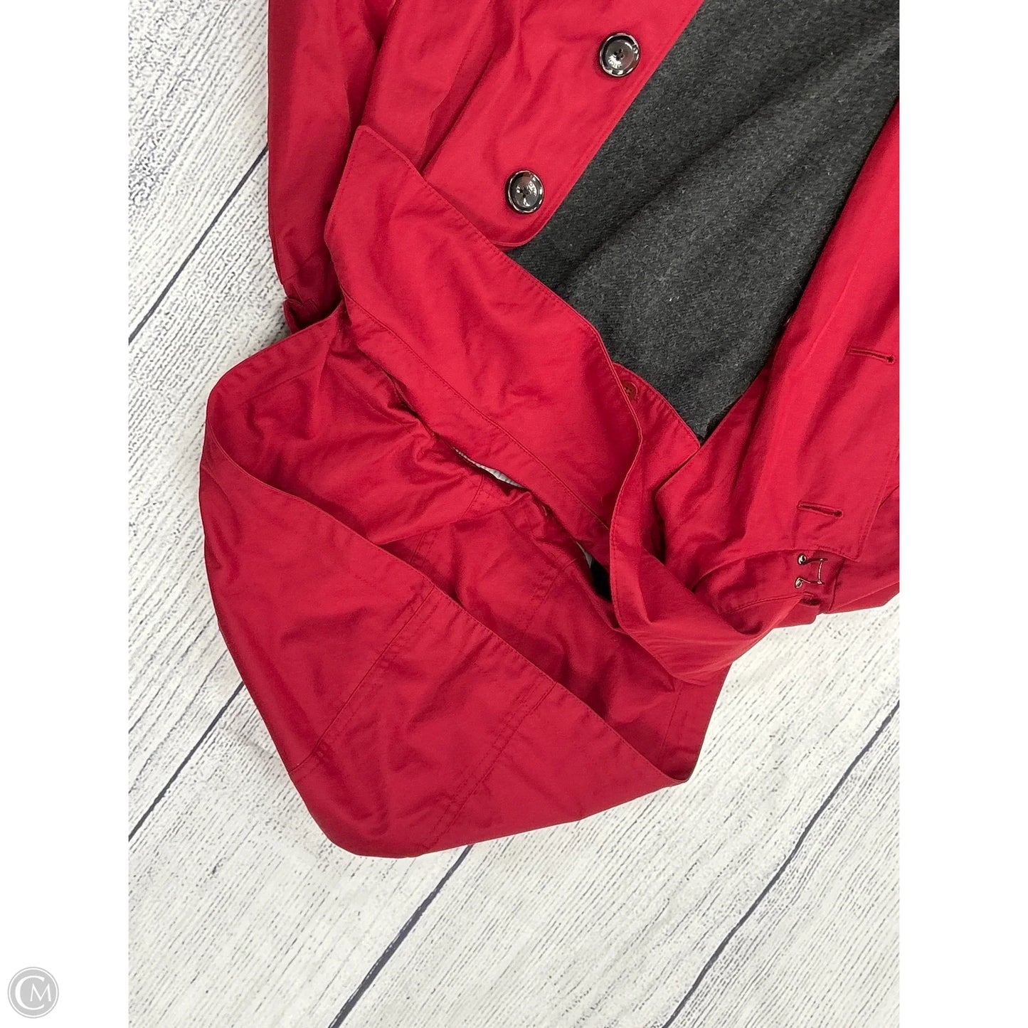 Coat Trench Coat By Michael By Michael Kors In Red, Size: L