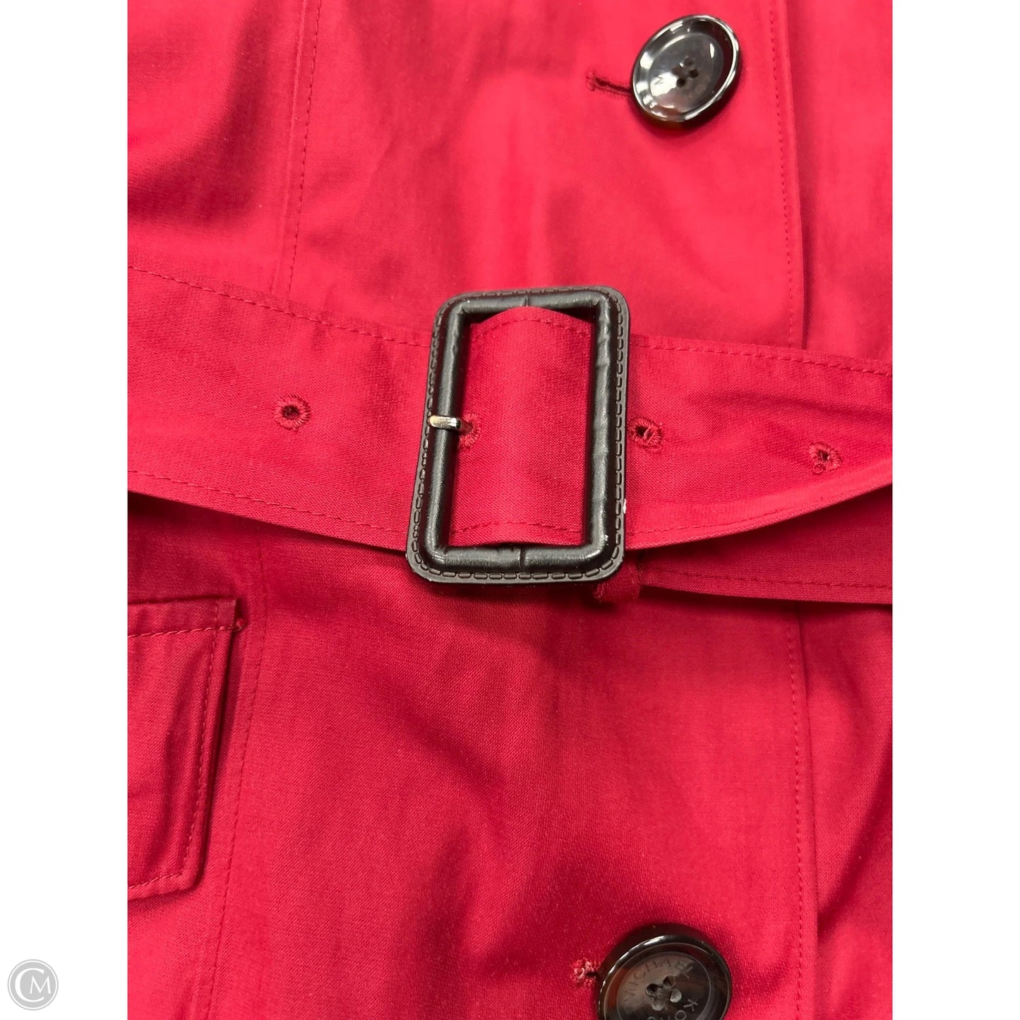 Coat Trench Coat By Michael By Michael Kors In Red, Size: L