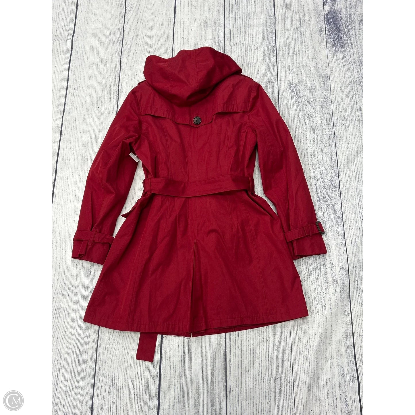 Coat Trench Coat By Michael By Michael Kors In Red, Size: L