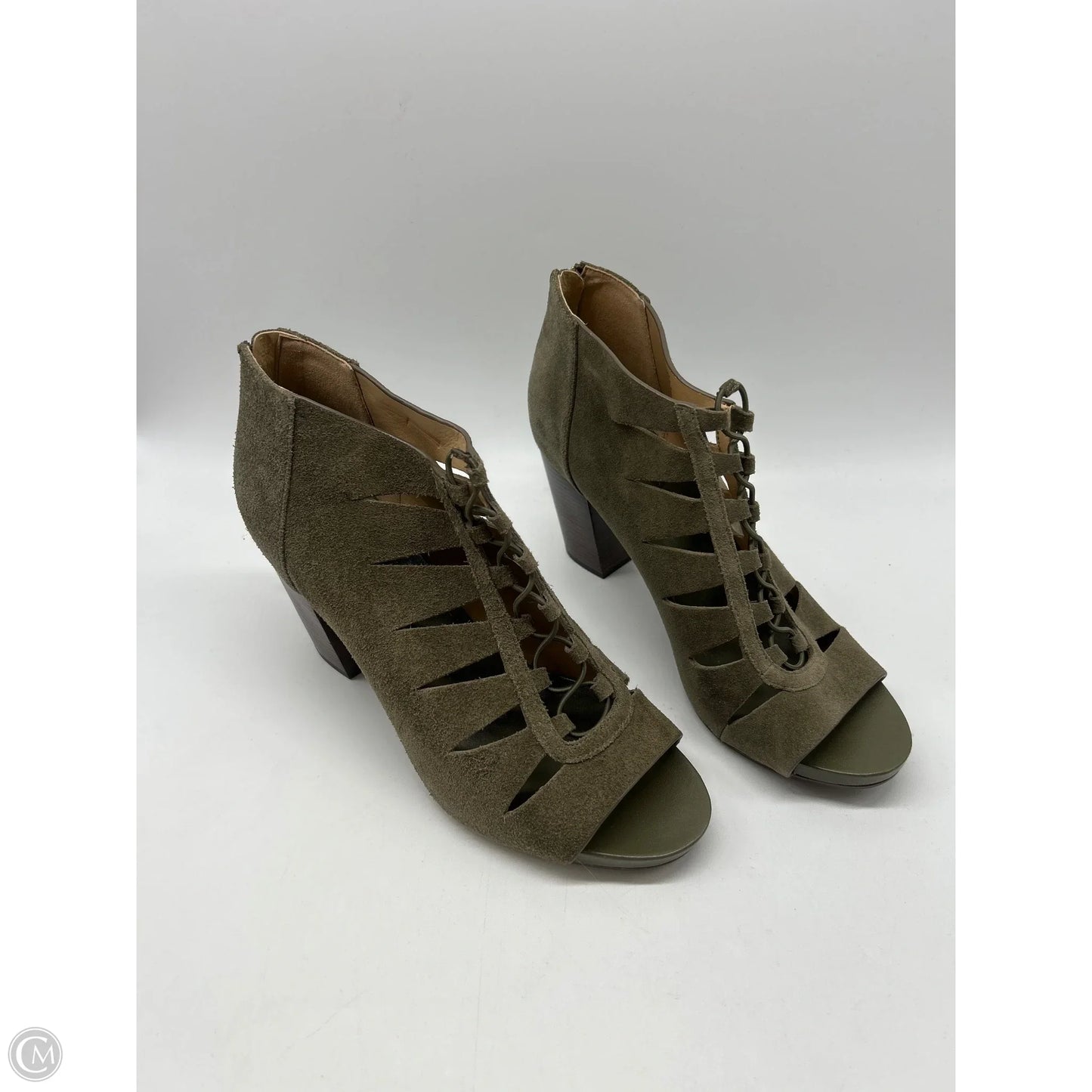 Sandals Heels Block By Michael By Michael Kors In Green, Size: 9.5