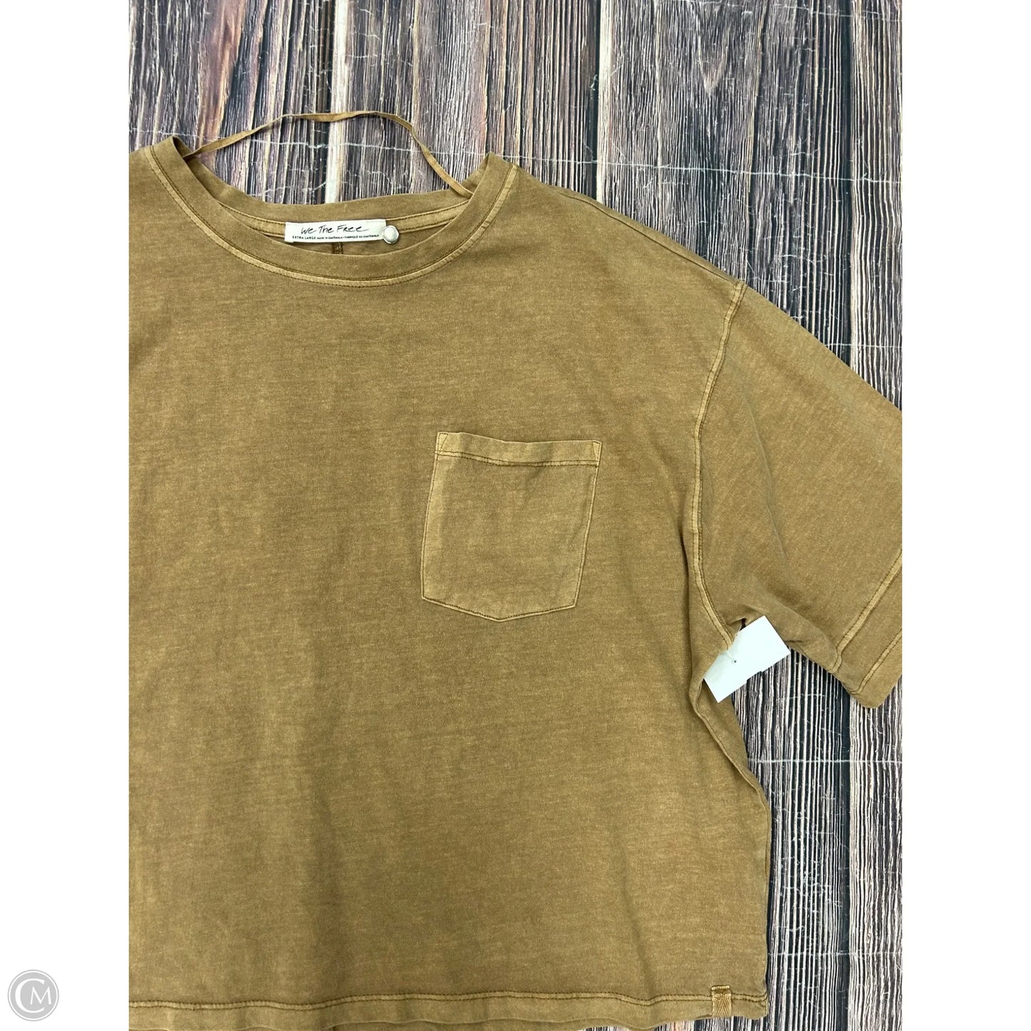 Top Short Sleeve Basic By We The Free In Yellow, Size: Xl