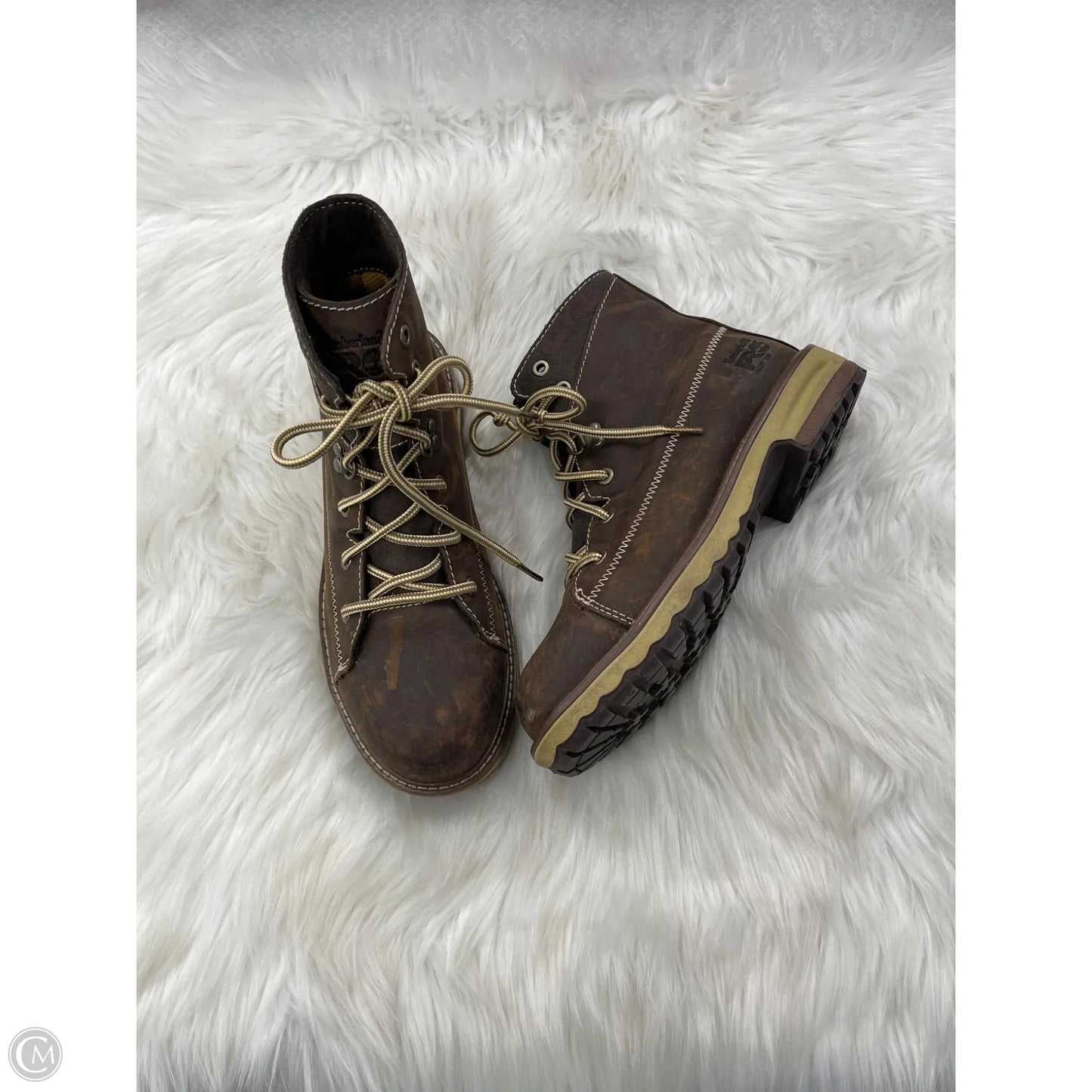 Boots Ankle Flats By Timberland In Brown, Size: 6.5