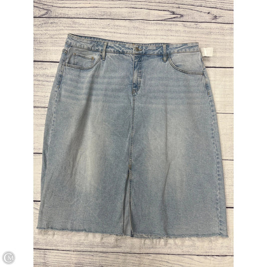 Skirt Maxi By Ava & Viv In Blue Denim, Size: 20