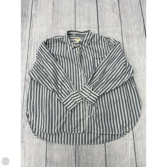 Top Long Sleeve By Anthropologie In Striped Pattern, Size: 3x