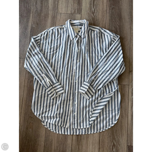 Top Long Sleeve By Anthropologie In Striped Pattern, Size: S