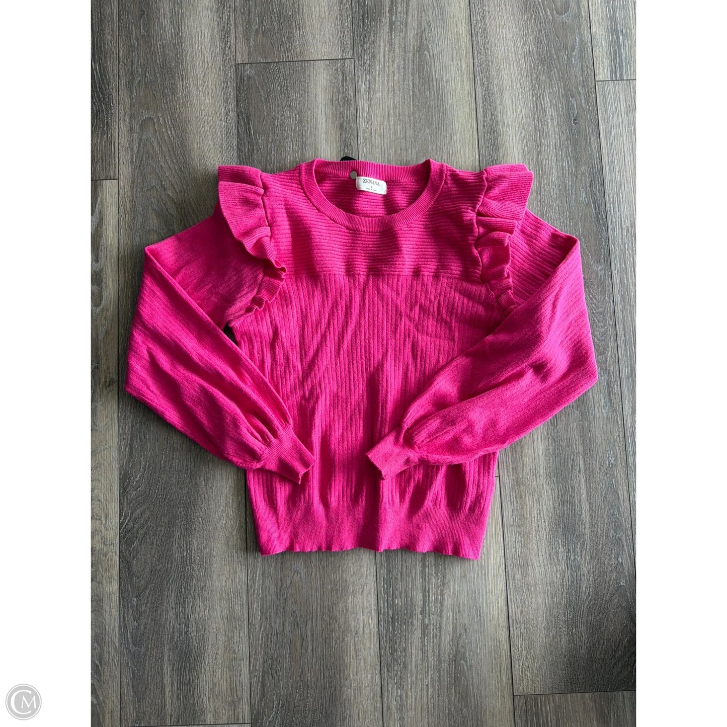 Sweater By Zenana In Pink, Size: L