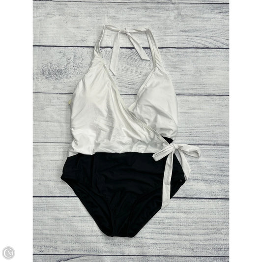Swimsuit By Apt 9 In Black & White, Size: 2x
