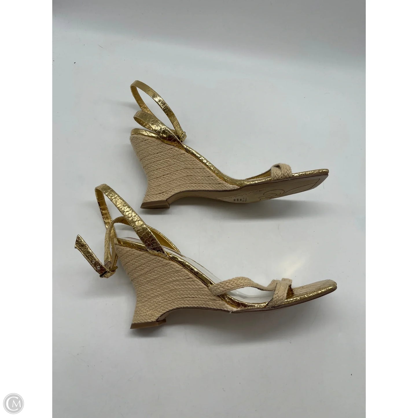Shoes Heels Wedge By Franco Sarto In Gold, Size: 9