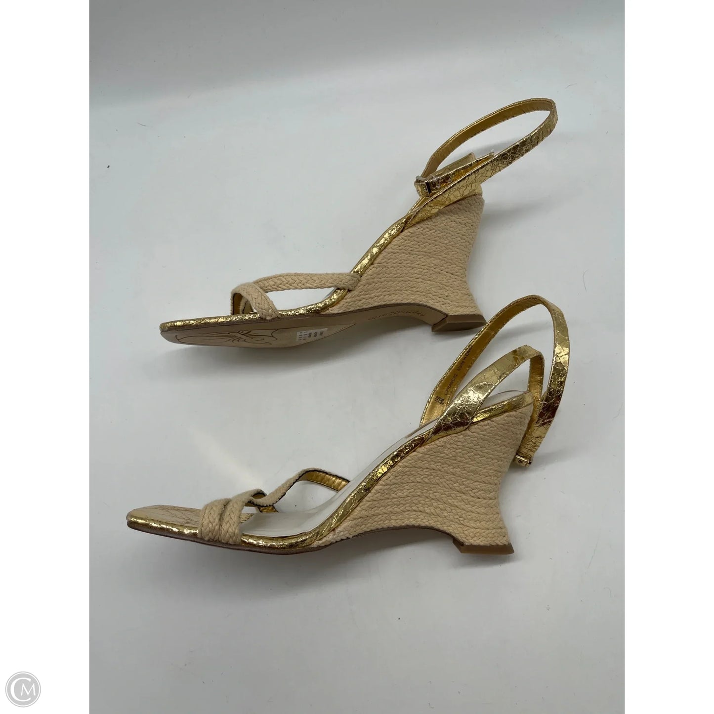 Shoes Heels Wedge By Franco Sarto In Gold, Size: 9