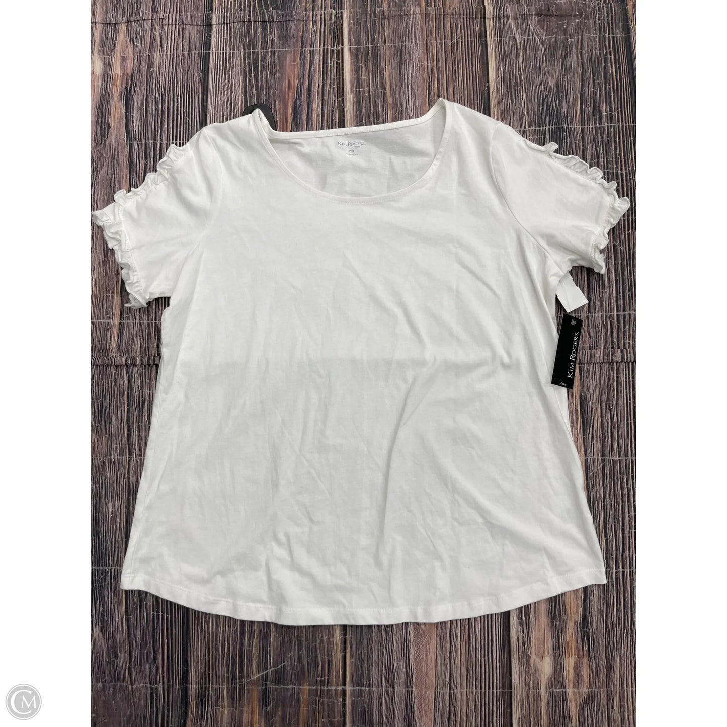 Top Short Sleeve Basic By Kim Rogers In White, Size: Xlp