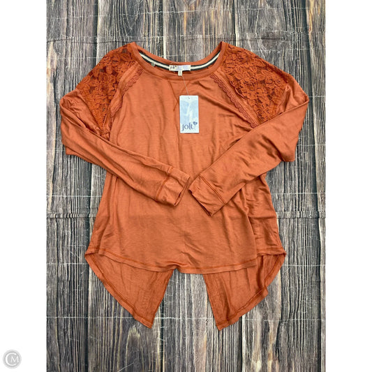 Top Long Sleeve By Jolt In Orange, Size: Xl