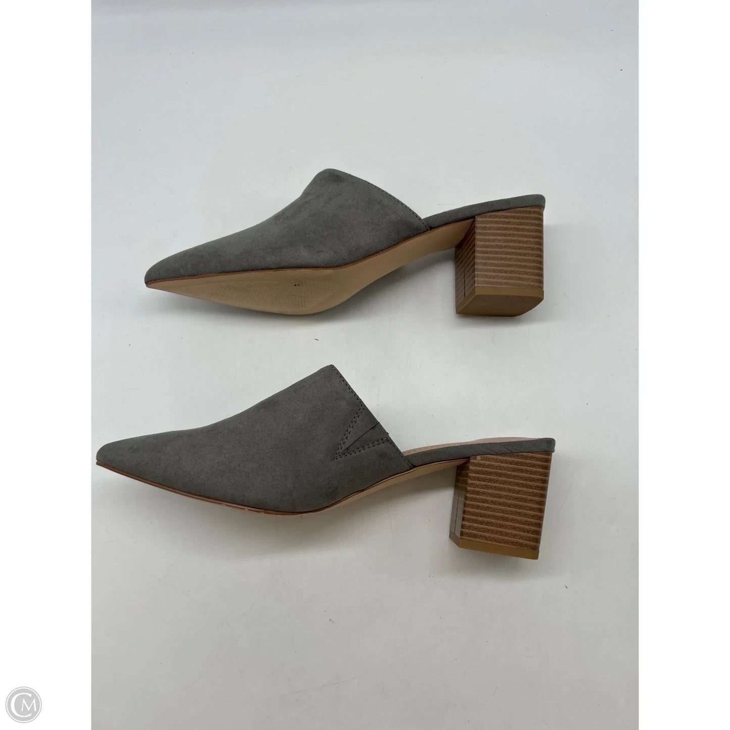 Shoes Heels Block By Just Fab In Grey, Size: 9