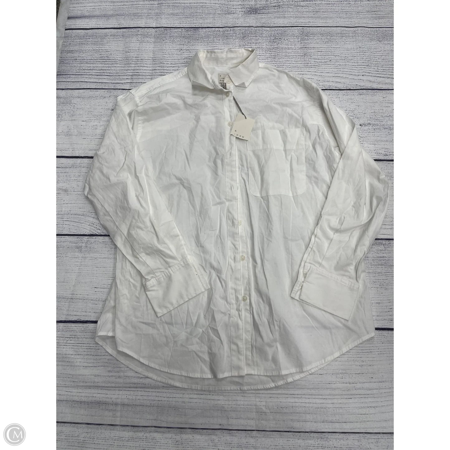 Top Long Sleeve Basic By A New Day In White, Size: S