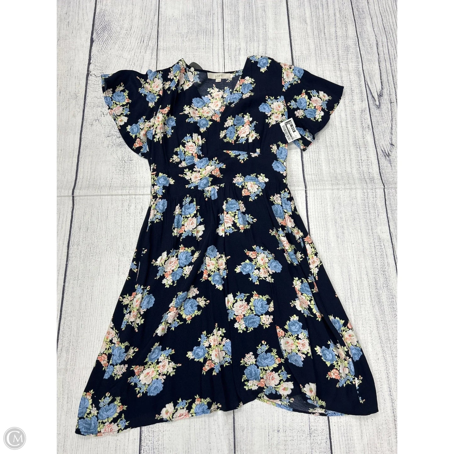 Dress Casual Midi By Loft In Blue, Size: 2