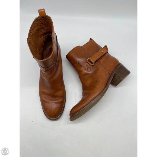 Boots Ankle Heels By J. Crew In Brown, Size: 8