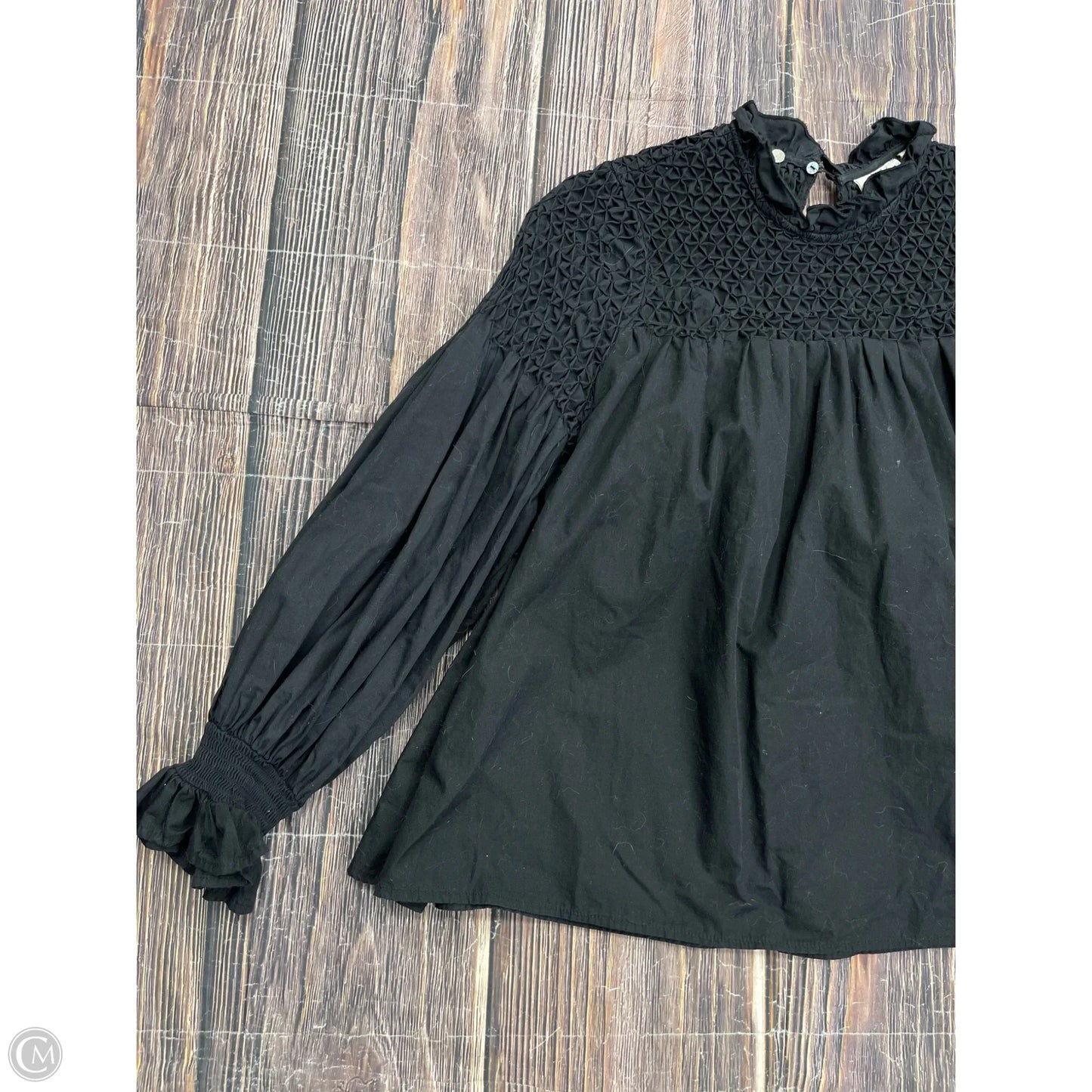 Top Long Sleeve By Maeve In Black, Size: 10