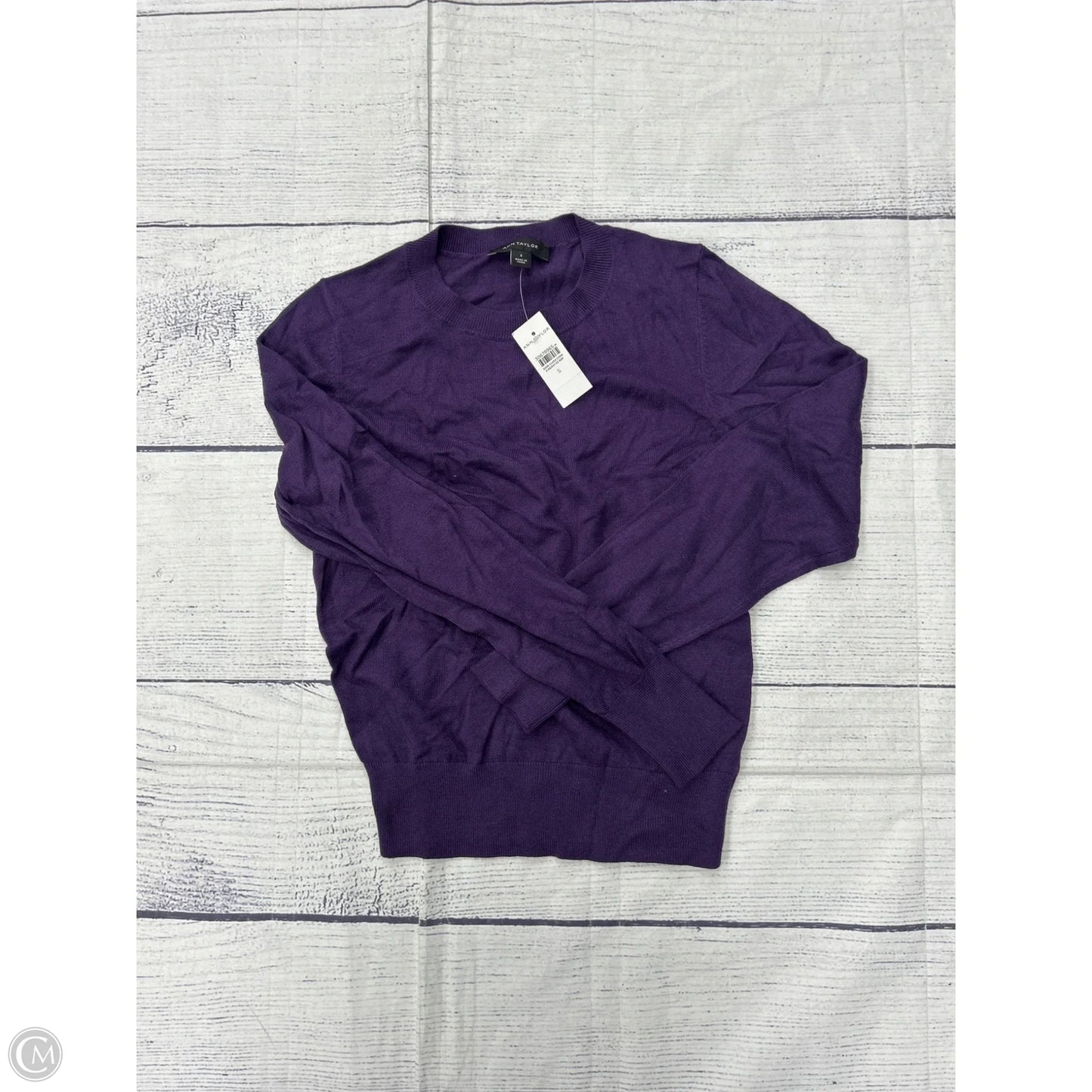 Top Long Sleeve By Ann Taylor In Purple, Size: S