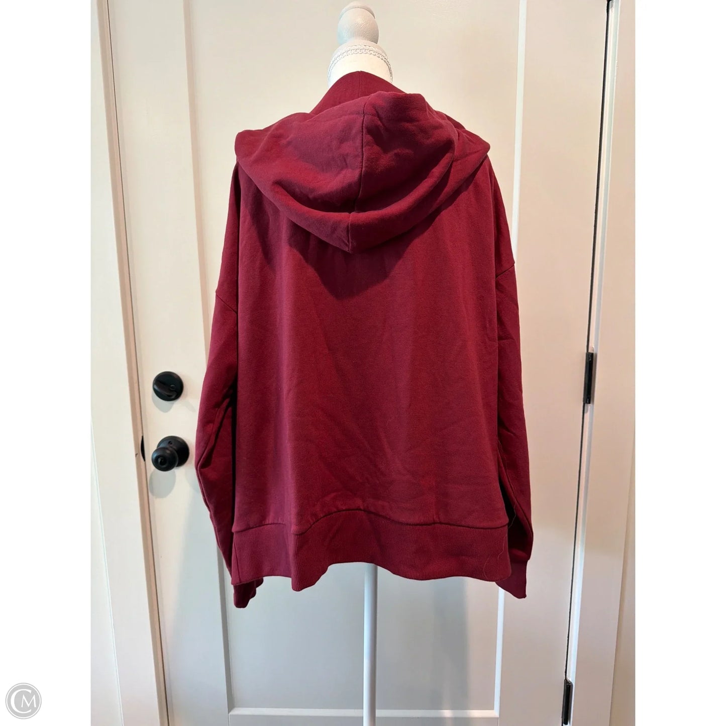 Sweatshirt Hoodie By Time And Tru In Red, Size: 1x