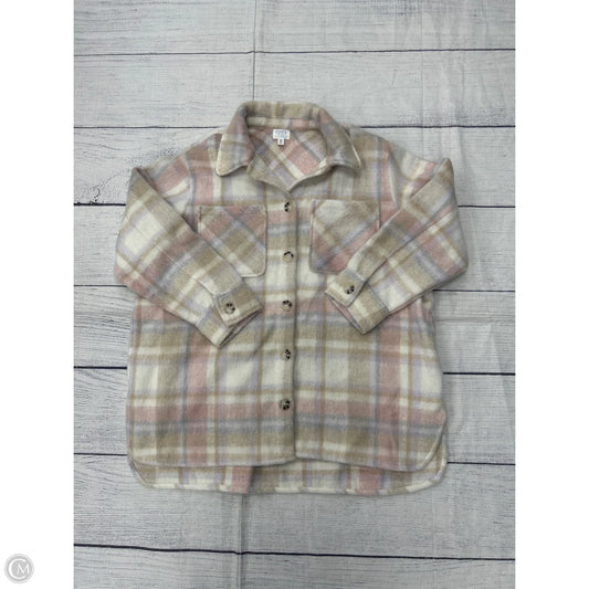 Jacket Shirt By Time And Tru In White, Size: 20