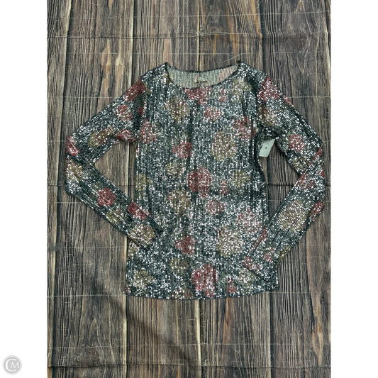 Top Long Sleeve By Free People In Silver, Size: S