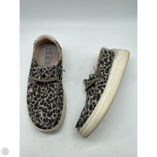 Shoes Flats By Hey Dude In Animal Print, Size: 10