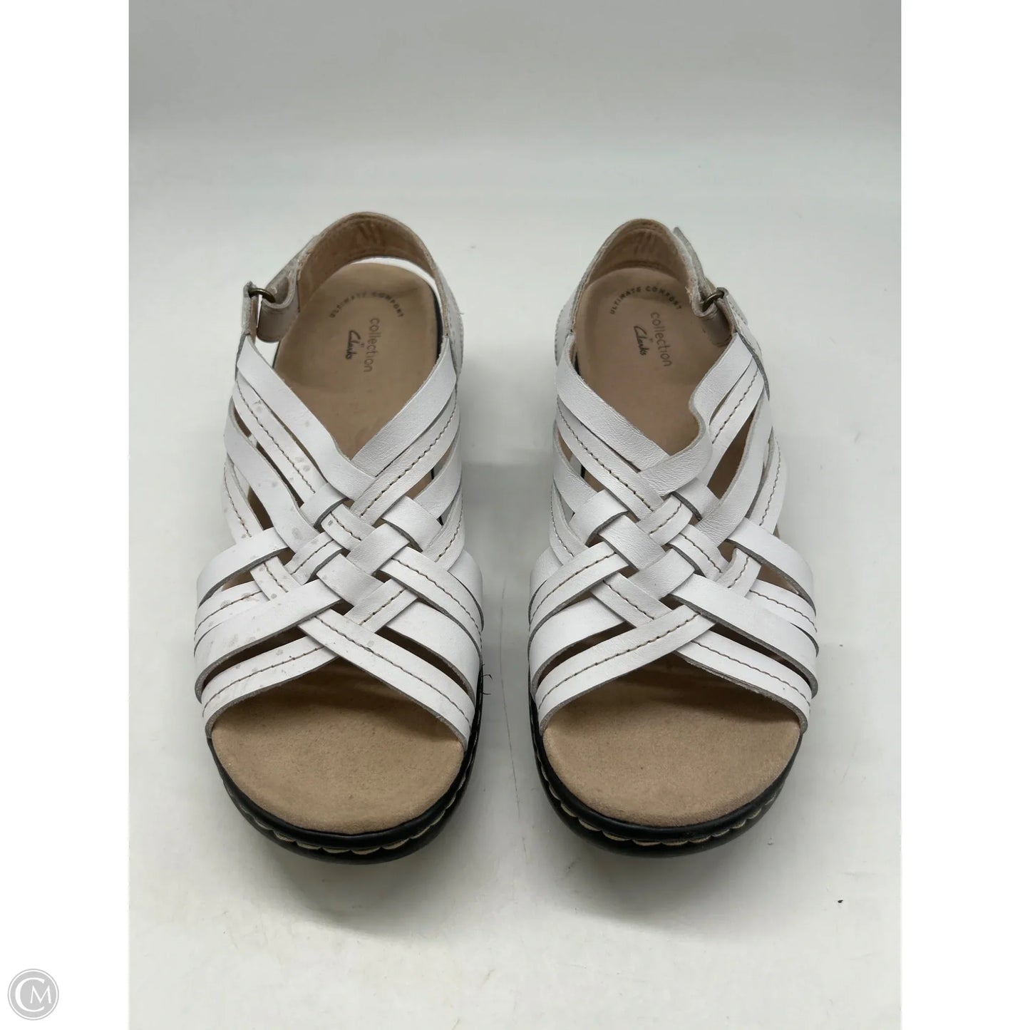 Sandals Flats By Clarks In White, Size: 10