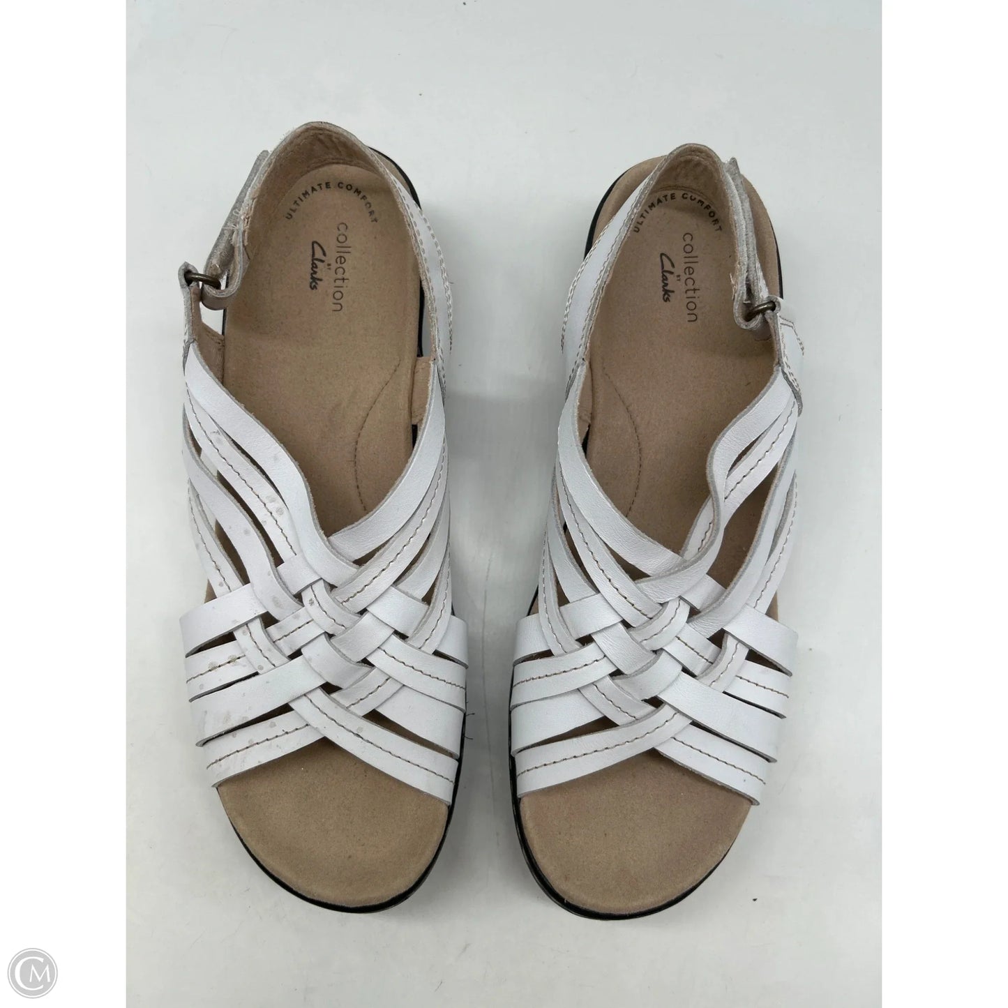 Sandals Flats By Clarks In White, Size: 10